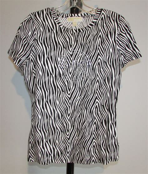 michael michael kors plains zebra stripe tee|MICHAEL Michael Kors T.